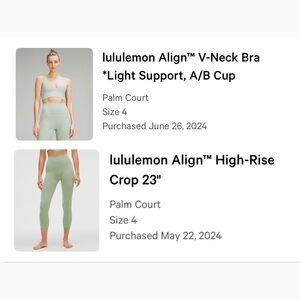 Lululemon Align Set Palm Court